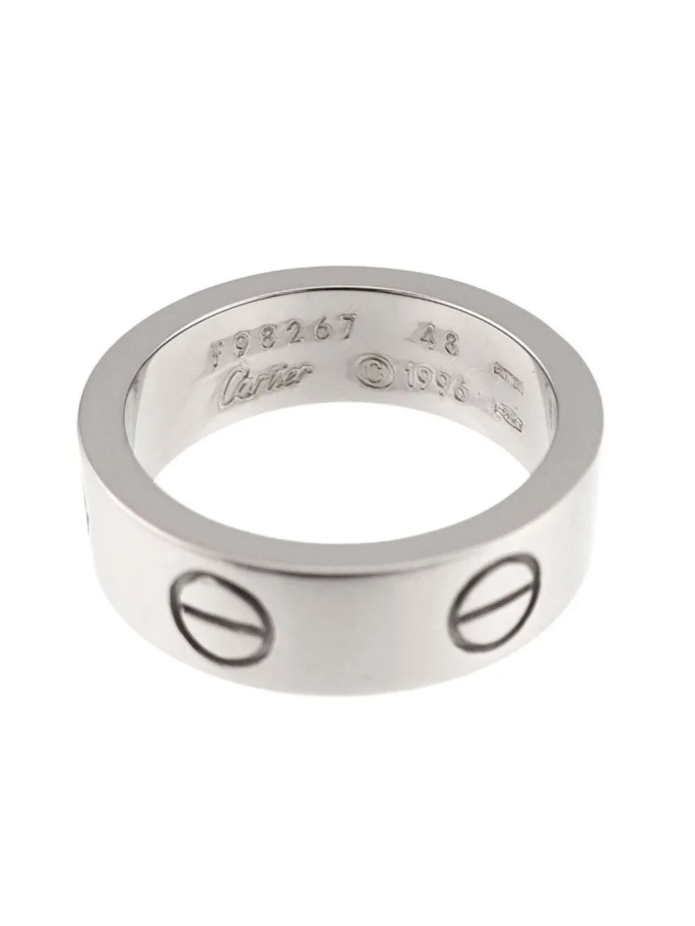 Cartier Love Classic 48 Ring 18k WG White Gold 750